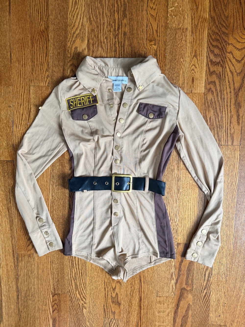 Vintage 2000s Y2K Sheriff Romper Halloween Costume